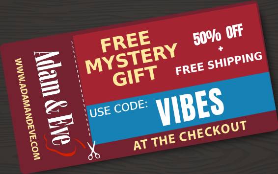 50% OFF + Free Discreet Shipping + Mystery Gift on Vibrators with Adam &amp; Eve Coupon Code VIBES
